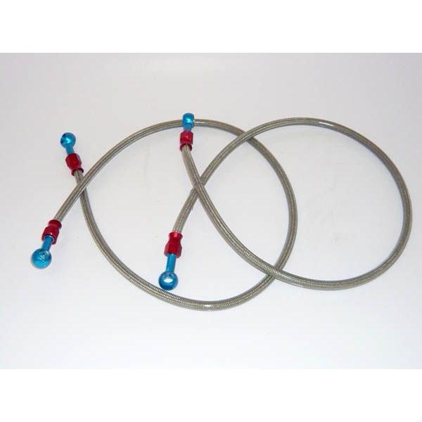 ZRX400 ステンレスメッシュブレーキホース フロント クリア