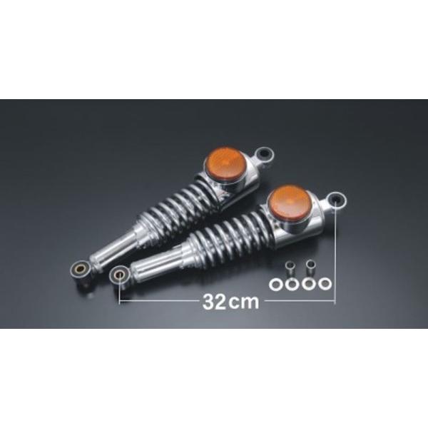 ドレミコレクション 21051 リアショック 黄リフレクター付 メッキ 1台