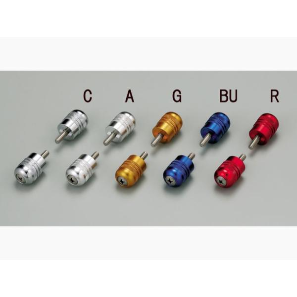 ハリケーン HB0345BU φ22アルミサイドキャップ ローレット ブルーアルマイト 段付バランサーM6ネジ穴に取付