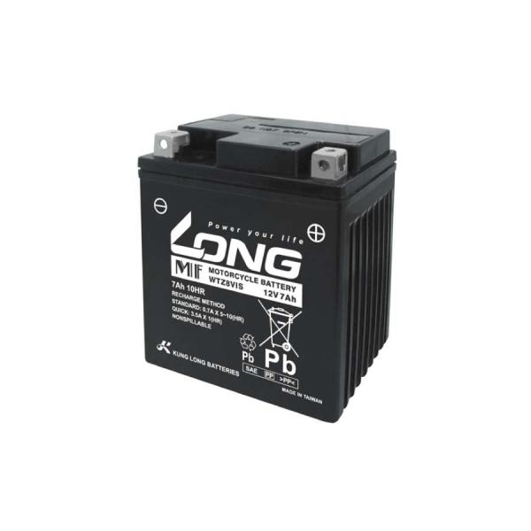 ロングバッテリー WTZ8VIS バッテリー 12V 7Ah 液注入済 互換 GTZ8V YTZ8V YTX7L-BS TTZ8V GTX7A-BS FTZ8V FTX7L-BS 電装系