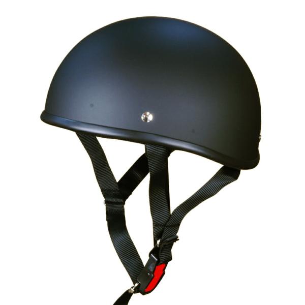 ダックテール ヘルメット 艶無し マットブラック ハーフ