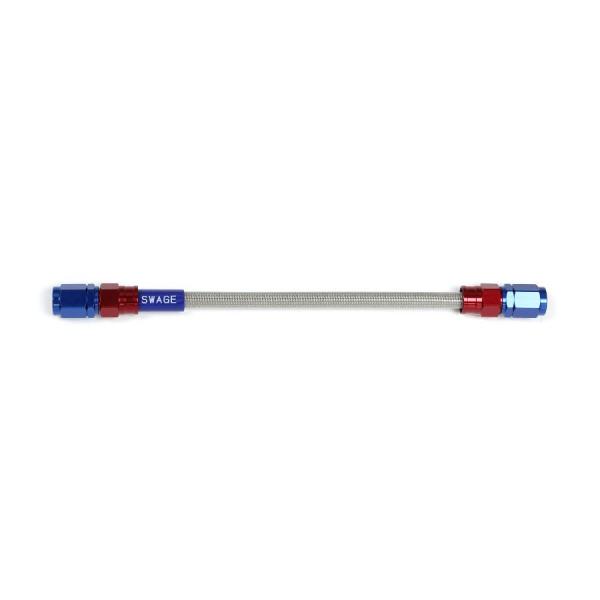 メッシュ ブレーキホース 750mm クリアホース/レッド×ブルー SF-SF スウェッジライン SAK-1010M-0750 イージーオーダーホース プロト