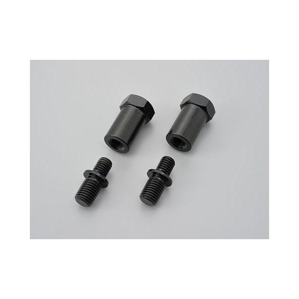 デイトナ 99782 衝撃緩衝装置付きミラーアダプター ブラック 30mm M10 正ネジ 左右2個セット ミラー 補修パーツ