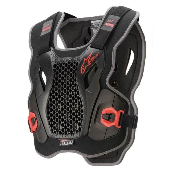 アルパインスターズ 6700421-13-M/L バイオニック アクション チェスト プロテクター ブラック/レッド M/L バイク ライディング 軽量 通気性