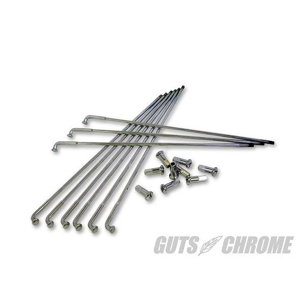 ハーレーCustom Chrome クロームスポークセット 16インチ GUTS CHROME ガッツ クローム 1100-0001 スポークセット 19インチ