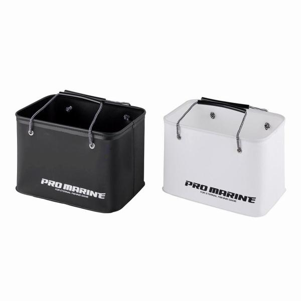 PRO MARINE プロマリン AEG110 EVA角手提げ 30cm ホワイト/ブラック 210×300×200mm バッカン 釣具 釣り フィッシング 浜田商会