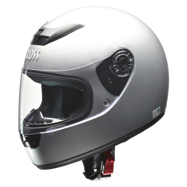 他サイト： リード工業 CROSS(クロス) CR-715 フルフェイス ヘルメット シルバー フリーサイズ(57〜60cm未満) UVカット 街乗り ツーリング バイク用 LEADの商品画像