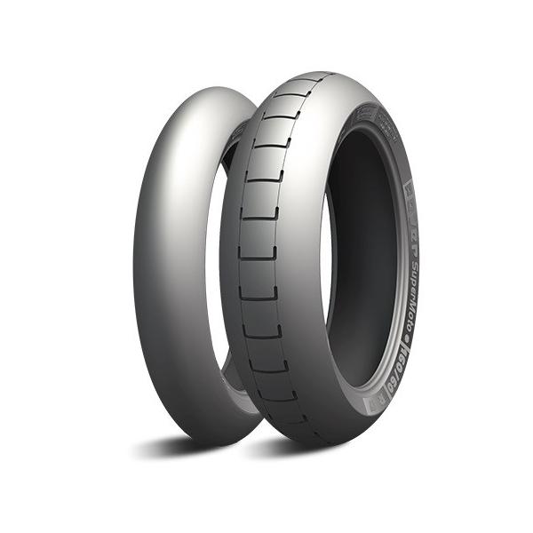 ミシュラン　パワースーパーモト　スリックタイヤ未使用（フロント16.5） ミシュラン パワースーパーモト 120/75R16.5 (バイク用タイヤ