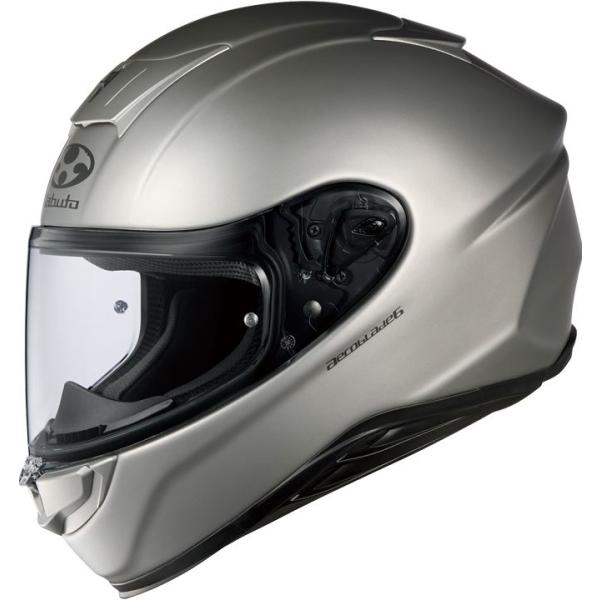 OGK AEROBLADE-6(エアロブレード6) フルフェイス ヘルメット フラットクールガンメタ L(59-60cm) JIS規格 軽量 コンパクト バイク/二輪車用 カブト Kabuto