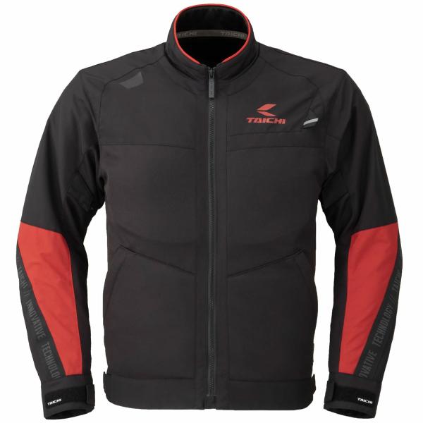 【限定特価】RS TAICHI（RSタイチ）　RSJ345　トルク エアージャケット　BLACK/RED　広範囲メッシュと布地のコンビ 強度と通気性両立春夏メッシュジャケット