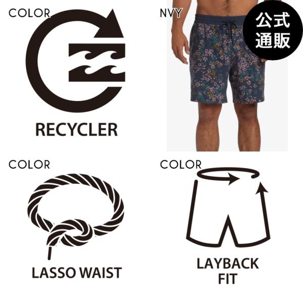OUTLET （14日-30日はボーナスストア+5%） （公式） 2024 ビラボン メンズ LAYBACK GOOD TIMES LAYBACK ボードショーツ/サーフトランクス NVY