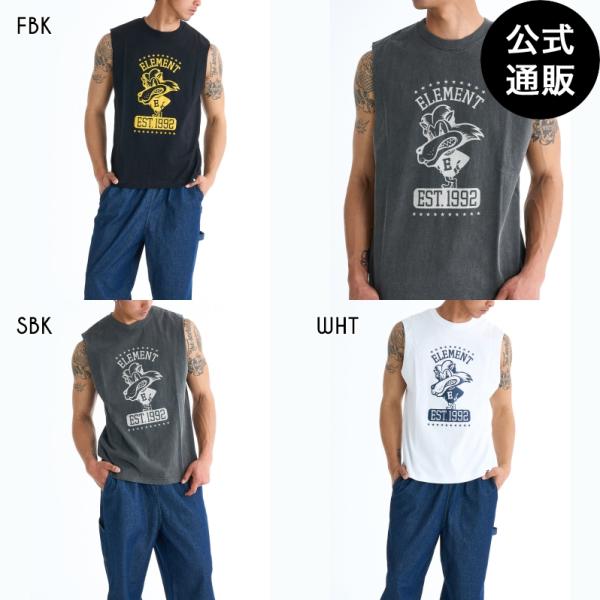 （14日-16日はボーナスストア+5%）OUTLET （公式）エレメント メンズ LION NO SLEEVE タンクトップ 2025年夏モデル 全3色 M/L/XL ELEMENT