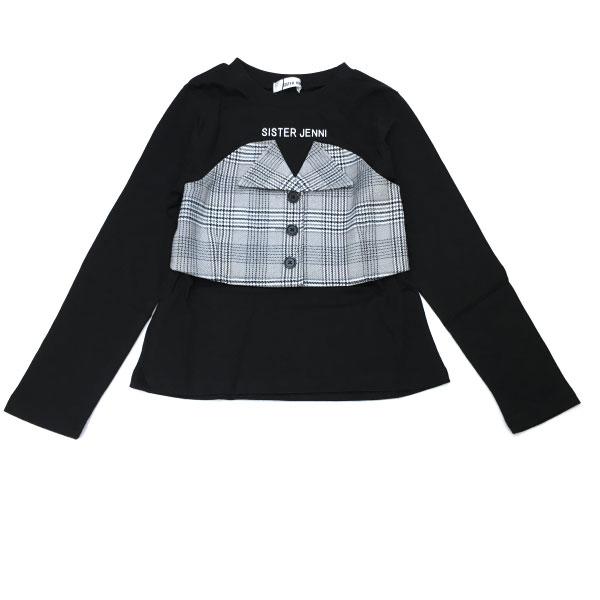 60 Off セール 返品 交換不可 Sister Jenni シスタージェニィ 子供服 秋冬 チェックビスチェレイヤード風ロンt Je ビリーザキッド 通販 Yahoo ショッピング