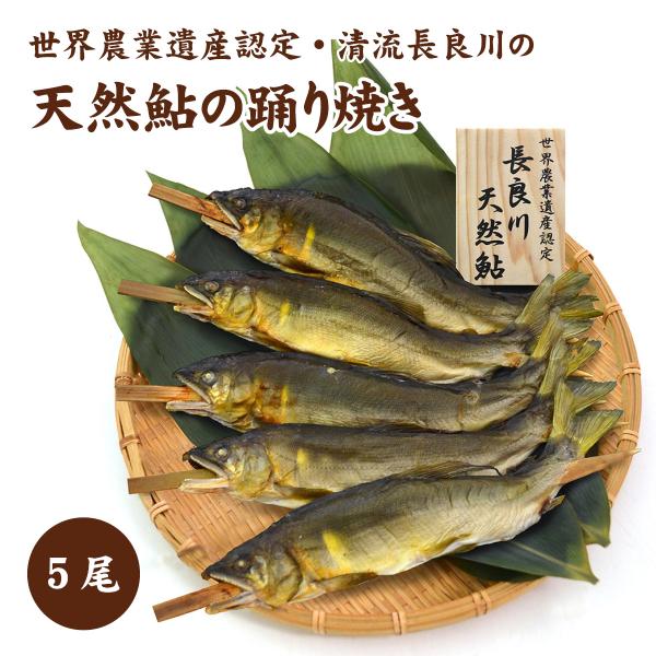 清流長良川　天然鮎の踊り焼き 5尾　皇室献上鮎の御料場エリアの結の舟（ゆいのふね）から冷凍塩焼きあゆを産地直送
