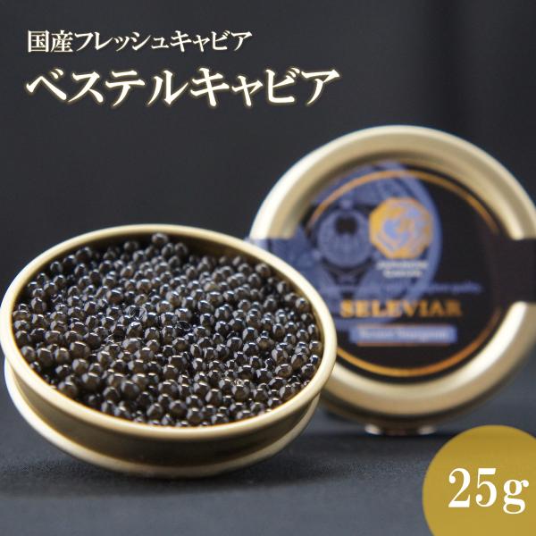 国産キャビア　ベステルキャビア25g　島根県産 フレッシュキャビア 珍味 魚卵 チョウザメ 無添加 冷凍 高級 お取り寄せ 誕生日 お中元 お歳暮 父の日 セレビア