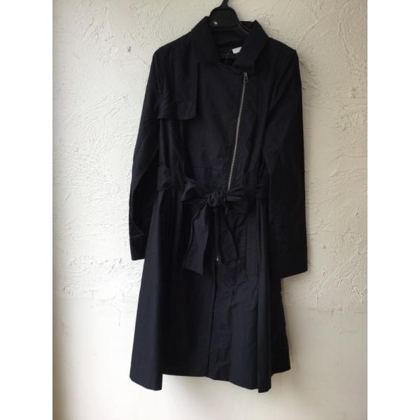 黒コート 綿100% 襟取り外し可能