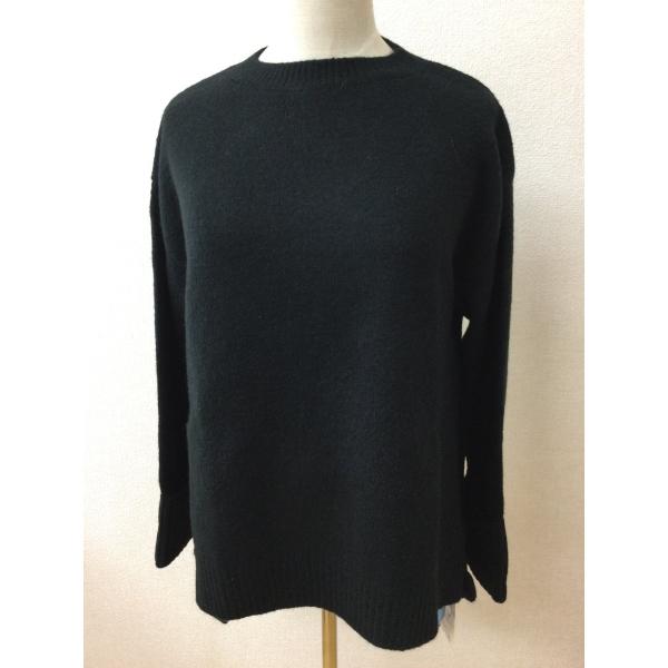 ブージュルード タグ付き未使用 黒ニット フリル付きスリット サイズフリー