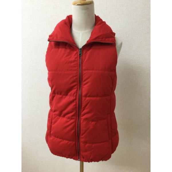 赤 中綿ベスト 裏フリース サイズXS