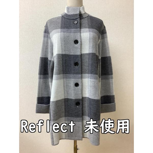 タグ付き未使用 ニットコート グレー系チェック サイズ09／M