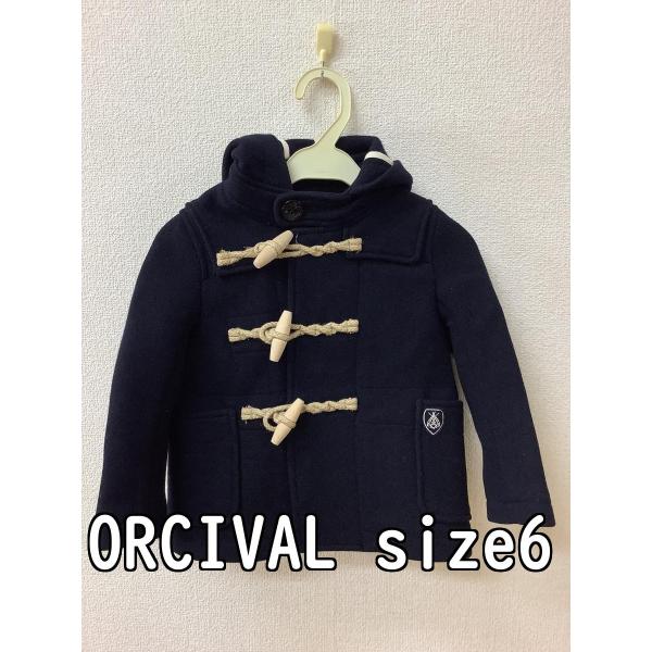 キッズ、ネイビーダッフルコート サイズ6