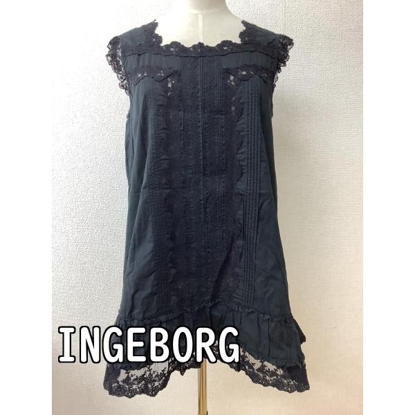 ノースリーブチュニック コットン 黒 サイズ9