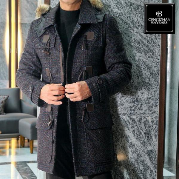 ダッフルコート メンズ ツイード ハーフコート 中綿キルティング ウール メンズ 冬 紺 茶 大きいサイズ も入荷 Buyee 日本代购平台 产品购物网站大全 Buyee一站式代购 Bot Online