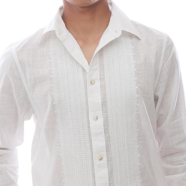 白シャツ メンズ 長袖シャツ センター刺繍 カジュアルシャツ 大きいサイズxxlまで入荷 Buyee Buyee Japanese Proxy Service Buy From Japan Bot Online