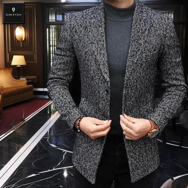 今期新作 15%off★CYAN TOKYO ヘリンボーンツイードハーフコート CYAN TOKYO】ヘリンボーンツイードハーフコート | selectshop kusukusu