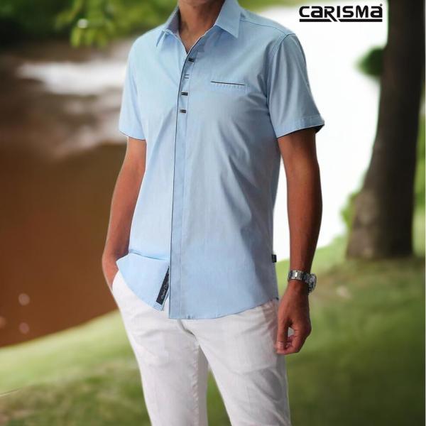 クールビズ 半袖シャツ ビジネス メンズ ストレッチ コットン