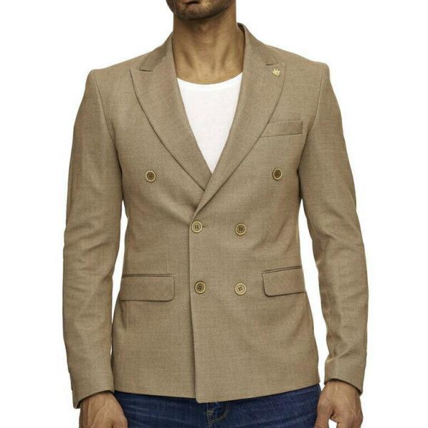 テーラードジャケット メンズ ダブル カーキベージュ ブレザー 秋冬 タイト 細身 Buyee Buyee 日本の通販商品 オークションの代理入札 代理購入