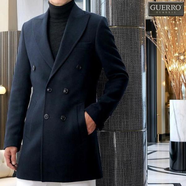 バーバリー ダブルチェスターコート ダークネイビー 高級ライン