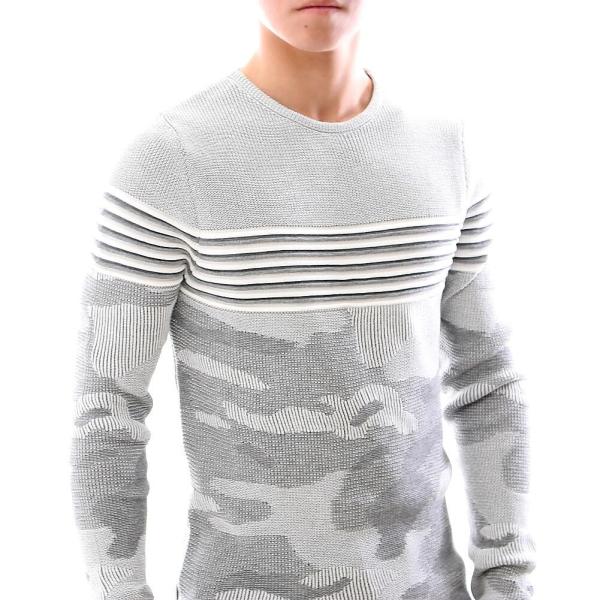 薄手のニット セーター メンズ 迷彩 ボーダー編み タイト 薄地 クルーネック コットンセーター 春 秋 冬 Buyee Buyee Japanese Proxy Service Buy From Japan Bot Online