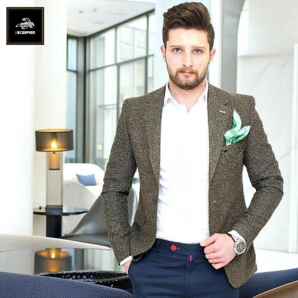 テーラードジャケット ブレザー カーキ ビジネス ジャケパン 一つ