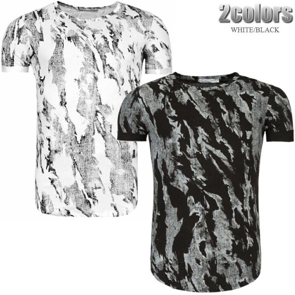 ロング ｔシャツ メンズ 半袖 ラウンドヘム クルーネック チュニック丈 黒白 派手 Buyee Buyee Japanese Proxy Service Buy From Japan Bot Online