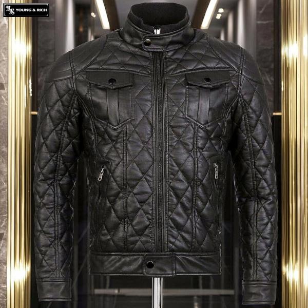 ライダースジャケット シングル メンズ 黒 レザー アウター S/M/L/XL