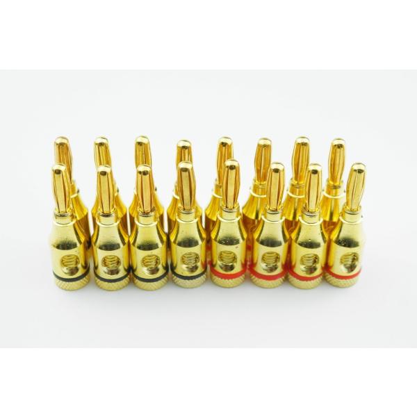 【商品説明】・サイズ：約40mm 重量:8g/本・黒、8本　赤、8本　合計　16本セット・底面もしくは側面の穴から簡単にスピーカーケーブルとバナナプラグを接続することができます。