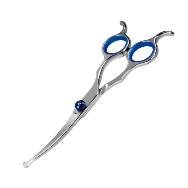 【プロ仕様カーブシザー 7.0インチ】繊細なカットワークを可能にする、プロフェッショナル用カーブシザーです。美容師やトリマーはもちろん、ペットのご家庭用グルーミングにも最適。特長カーブブレード設計刃がゆるやかにカーブしており、丸みを帯びた自...