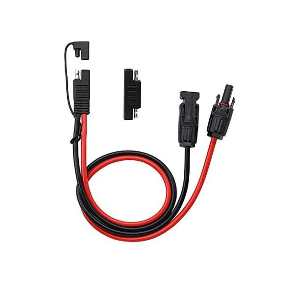 【商品説明】・ワイヤータイプ:10AWG ・素材: 銅線 + PVC・電圧: 12-24v・電流: 10A 以内・色:黒と赤・全長: 約 60cm・重量: 105g・数量：1個(SAE極性変更コネクタ付)※ご注文前に、規格等をご確認ください...