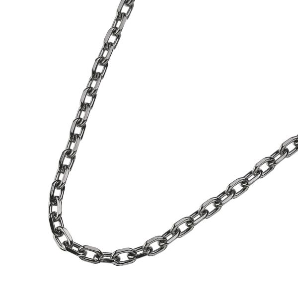4面カットアズキチェーンネックレス メンズ レディース ステンレス 幅2.3mm 40cm 50cm 長さ調整 小豆チェーン あずき カットチェーン チェーンのみ 細め 銀色