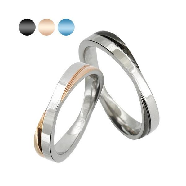 全３色展開のペアリング。インフィニティー、無限大（∞）マークをモチーフにデザインされたこのリングは、「ふたりの絆が永遠に続きますように」との想いが込められています。カラーはメンズサイズのブラック、レディースサイズのピンクゴールド、オールサイ...