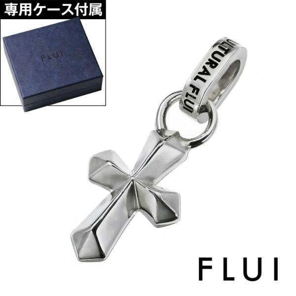 FLUI エッジクロス ネックレス メンズ ペンダントトップ シルバー925 十字架 小さめ 厚み チェーンなし ブランド メンズアクセサリー シルバーアクセサリー