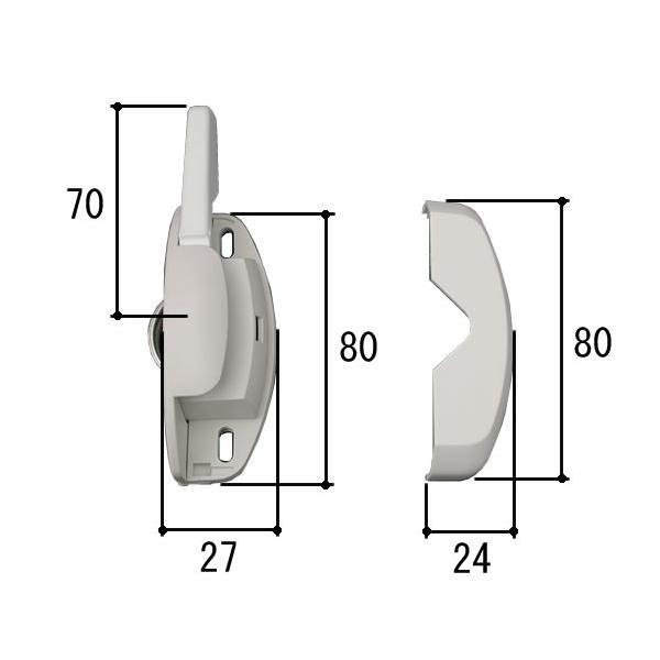 【商品色】ホワイト(WH)、ブラック(KC)、ダークグレー(KG)【内容】クレセント×１、クレセントカバー×１、ねじ×２、交換要領書【対象商品】アンテオ 引違い窓 ＡＮ障子 半外付 (1994〜2004)アンテオ 引違い窓 複層障子 半外付...