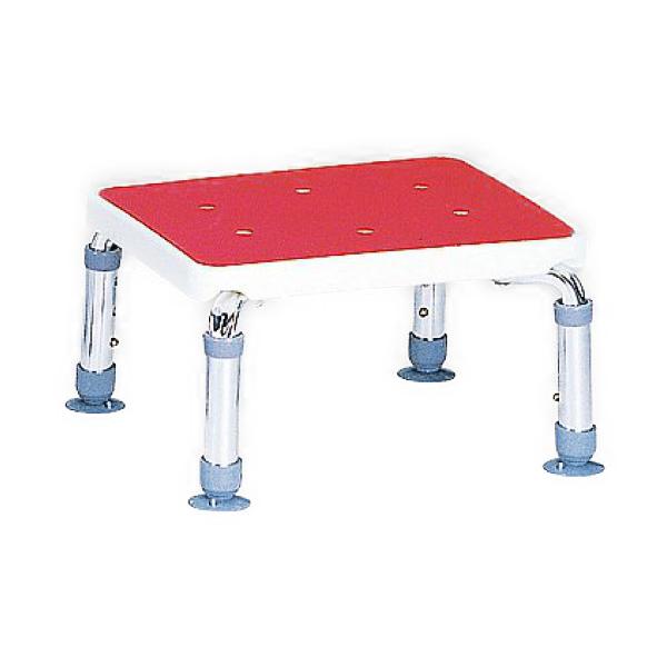 ●座面サイズ：（幅）360×（奥行）285×（高さ）200〜255*mm*●高さ調節：200〜255*mm*（3段階調節）●材質：本体／アルミ、座／PE（ポリエチレン）●重量：2.0*kg*●ゴム足穴径：φ28*mm*●浴槽内でも使えるバス...