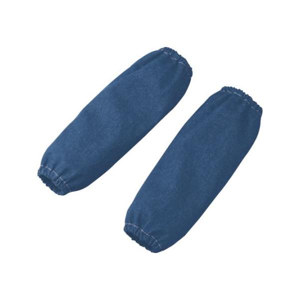 看護、介護用品 病院関連商品 手袋・ウェア　マスク、防護メガネ●丈夫なジーンズ生地を使用しています。●袖口がゴム入で着脱が簡単です。●磨き作業、バリ取り作業など。■仕様●色：ブルー●全長（cm）：39●厚さ（mm）：0.9●13オンスジーン...