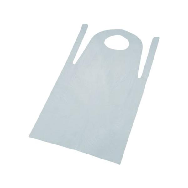 看護、介護用品 病院関連商品 手袋・ウェア　マスク、防護メガネ●使い捨てタイプのPEエプロンです。●水周り作業など。■仕様●色：ホワイト●着丈（cm）：120●幅（cm）：70●厚さ（mm）：0.02●タイプ：胸当●ひも長さ：47cm●厚さ...