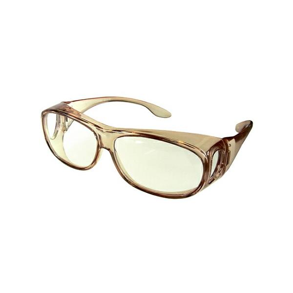 看護、介護用品 診察・計測 診察補助器具類●メガネの上からかけられるカバータイプの花粉防止グラス■仕様●サイズ：レンズ横幅/64mm、レンズ縦幅/42mm、鼻幅/13mm、つるの長さ/140mm●素材(フレーム、レンズ)：ポリカーボネート●...