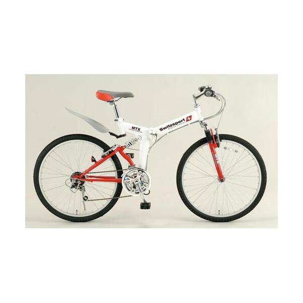 実験室設備 工具類 工具、道具●タイヤサイズ：26インチ●チェンジ：18段●フレームカラー：ホワイト×レッド●フレーム材質：ハイテンスチール●フォーク：サスペンションフォーク●ブレーキ：アルミVタイプ●組立サイズ：168×58×99cm●折...