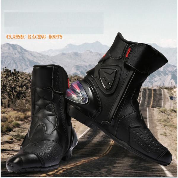 ライディングシューズ 黒色 ライダーブーツ バイクブーツ レーシング