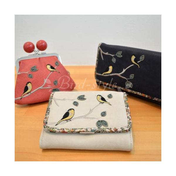 鳥柄 雑貨 グッズ 小鳥の刺繍入り二つ折り財布 クリーム Buyee 日本代购平台 产品购物网站大全 Buyee一站式代购 Bot Online