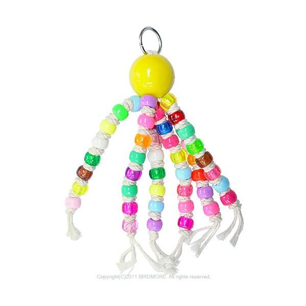 ALOHA HEAVEN のおもちゃに使用されている金属パーツ（リング、チェーン、ベル等）は、全てステンレス製となっております。大きなプラボールからタコ足のように小さなプラビーズが連なって伸びています。ビーズは一つ一つ結わえてあり、壊し応え...